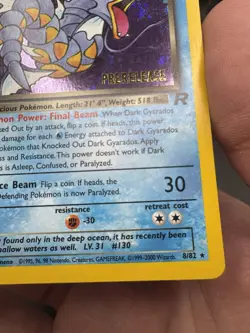 Gyarados # 82 Holo Team Rocket Vintage Prerelease Promo Pokemon Card WOTC - Image 5