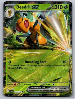 Beedrill ex 003/086 Double Rare ME04: Chaos Rising Pokemon Near Mint - Image 1