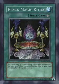 Black Magic Ritual PP01-EN002 Secret Rare Premium Pack 1 Yu-Gi-Oh Unlimited NM - Image 1