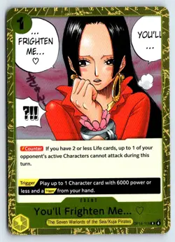 You'll Frighten Me... OP14-118 One Piece The Azure Sea's Seven Foil Rare NM - Image 1
