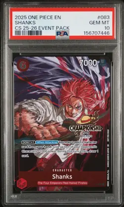 ONE PIECE SHANKS 2025 CHAMPIONSHIP 2025-26 EVENT PACK #083 PSA 10 - Image 3
