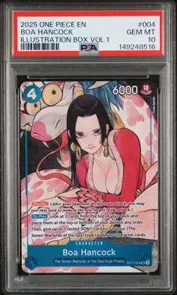 2025 ONE PIECE PROMOS ILLUSTRATION BOX VOL.1 #004 BOA HANCOCK PSA 10 - Image 1
