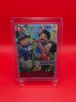 One Piece TCG English OP13-007 Ace & Sabo & Luffy SR Foil - Image 1