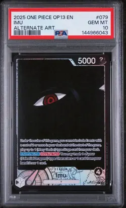 Imu PSA 10 English One Piece OP13-079 2025 Alternate Art Carrying on his Will - Image 3