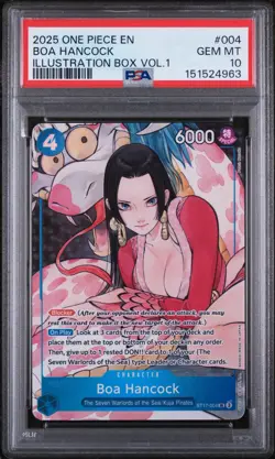 ONE PIECE BOA HANCOCK 2025 ILLUSTRATION BOX VOL.1 PROMOS #004 PSA 10 - Image 1