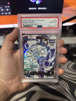 ONE PIECE Boeuf Burst Legacy of the Master OP12-060 Alternate Art PSA 10 GEM MT - Image 1