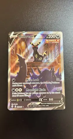 Umbreon V 189/203 Evolving Skies Alternate Art Pokemon Card LP - Image 1