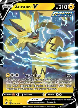Zeraora V 53/198 Rare Holo V | Chilling Reign | Pokemon Card - Image 1