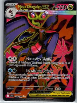 Mega Dragalge ex 104/086 ME04: Chaos Rising - Pokemon Card - NM - Image 1