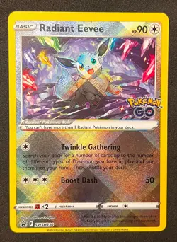 Radiant Eevee SWSH230 SWSH: Sword & Shield Promo Cards Holo NM/LP - Image 1