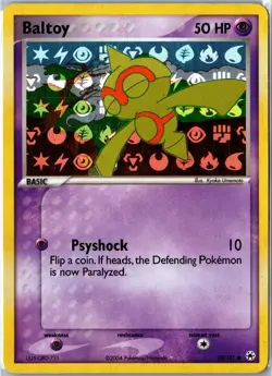 Pokemon Card - Baltoy 52/101 Hidden Legends 2004 Common Reverse Holo MP - Image 1