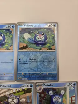 Pokemon Card Lot Of 10 Various Poliwag Poliwhirl Poliwrath Reverse Holo Rare - Image 4