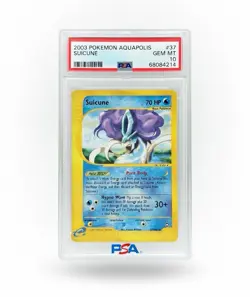 PSA 10 Gem Mint Pokemon Suicune Aquapolis Rare Non Holo #37 - Image 1