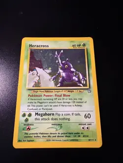Heracross 6/111 Neo Genesis Holo Rare Pokemon Card Vintage WOTC LP/NM - Image 1