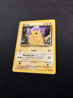 1999 Pokemon Pikachu 58/102 Base Set WOTC Common Yellow Cheeks Vintage LP - Image 2