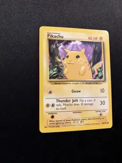 1999 Pokemon Pikachu 58/102 Base Set WOTC Common Yellow Cheeks Vintage LP - Image 3