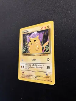 1999 Pokemon Pikachu 58/102 Base Set WOTC Common Yellow Cheeks Vintage LP - Image 4
