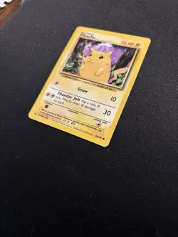 1999 Pokemon Pikachu 58/102 Base Set WOTC Common Yellow Cheeks Vintage LP - Image 5