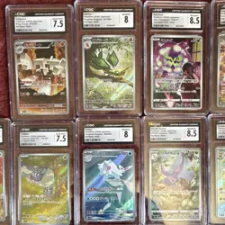CGC Graded Japanese Pokemon Holo Art/Character Rare Full Art Lot 26 Cards - Image 4