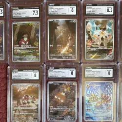 CGC Graded Japanese Pokemon Holo Art/Character Rare Full Art Lot 26 Cards - Image 5