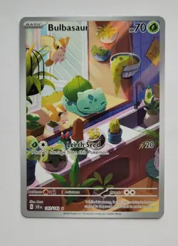 Pokemon Bulbasaur Full Art Holo 143/142 Sv07 Stellar Crown Illus Rare EN - Image 1
