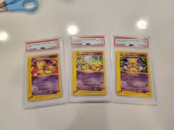 Pokemon Expedition Abra Kadabra Alakazam PSA Graded Set 5,6,7 - Image 1