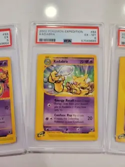 Pokemon Expedition Abra Kadabra Alakazam PSA Graded Set 5,6,7 - Image 3