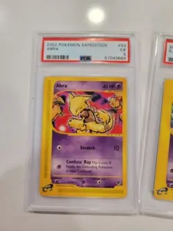 Pokemon Expedition Abra Kadabra Alakazam PSA Graded Set 5,6,7 - Image 4