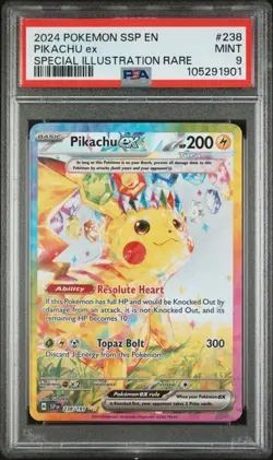 Pikachu ex Pokemon Surging Sparks Special Illustration Rare 238/191 PSA 9 - Image 1