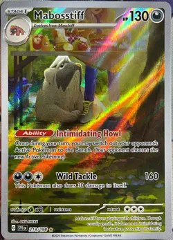 Mabosstiff Illustration Rare Holo - 218/198 - Scarlet & Violet Base Pokemon 2023 - Image 1