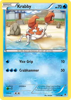 Krabby 13/119 Common | Phantom Forces | Pokemon Card - Image 1