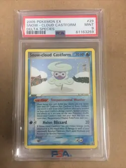 SNOW-CLOUD CASTFORM #29/113 PSA 9 MINT 2005 POKEMON EX DELTA SPECIES - Image 1