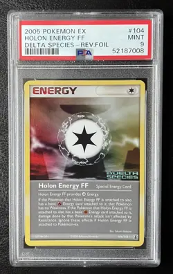 2005 Pokemon EX Delta Species #104 Holon Energy FF Reverse Holo Foil PSA 9 Mint - Image 1