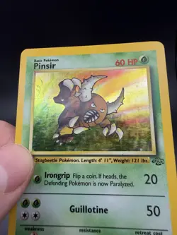Pokemon TCG Holo Unlimited Rare Pinsir Jungle 9/64 Moderately Played - Image 2