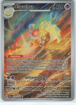 Espathra - 197/182 Illustration Rare Holo SV04: Paradox Rift NM Pokemon - Image 1