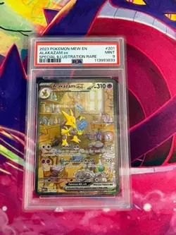Alakazam ex 201/165 Scarlet & Violet 151 PSA Graded 9 English Pokemon TCG - Image 1