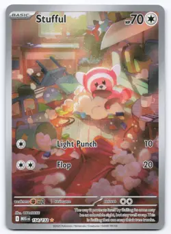 Pokemon TCG Stufful 154/132 Mega Evolution NM - Image 1