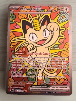 🐱✨ FRESHLY PULLED + MINT + POSSIBLE PSA 10 Pokemon Meowth EX SIR Holo - Image 1