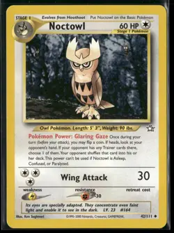 Noctowl 42/111 Uncommon Neo Genesis Pokemon Lightly Played - Image 1
