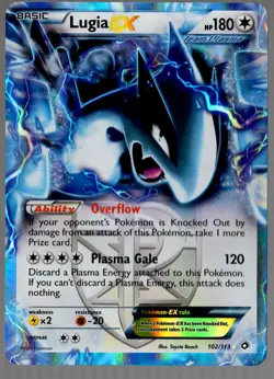 2013 Pokemon Lugia EX (Team Plasma) Legendary Treasures 102/113-DMG - Image 1