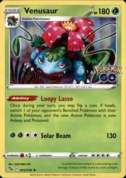 Venusaur 003/078 Holo R Pokemon Pokemon GO - Image 1