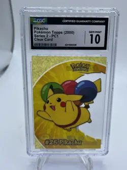 Pokemon CGC 10 Pikachu (PC1) - Pokemon Topps Series 2 - Image 1