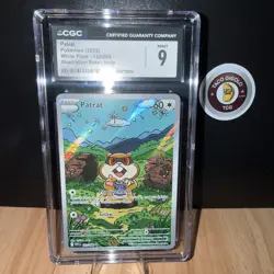 Patrat #152/086 - Pokemon 2025 White Flare IR Holo - CGC MINT 9! 🦦💎✨ - Image 1