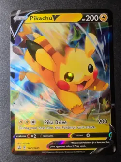 Pikachu V SWSH285 NM Sword & Shield Promo Holo Promo Pokemon - Image 1