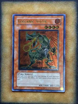 Yugioh Volcanic Slicer FOTB-EN012 Ultimate Rare 1st Ed LP - Image 1