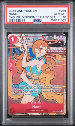 Nami PSA10 2024 One Piece English Version 1st Anniversary Set #016 - Image 1
