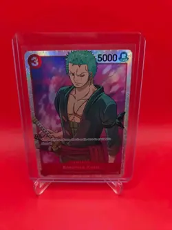 One Piece TCG English OP01-025 Roronoa Zoro SR Foil - Image 1