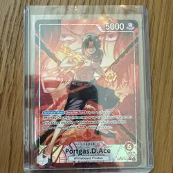 Portgas D Ace Alt Art Leader OP16-001 Time of Battle ENGLISH - Image 1