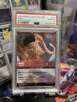 Disney Lorcana Maui Hero to All Enchanted 212/204, the First Chapter PSA 10 - Image 2
