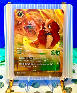 Lorcana- Lady- Decisive Dog - 205/204- ENCHANTED- Reign of Jafar - Image 1
